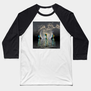 Three aliens on water planet Baseball T-Shirt